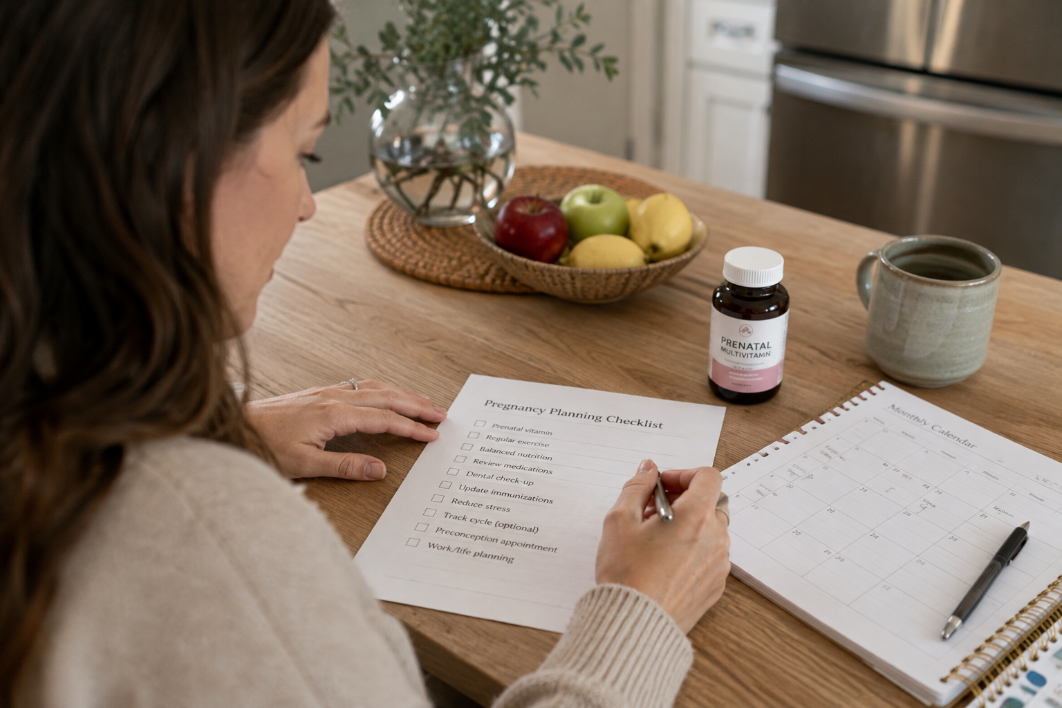 A Practical Preconception Checklist for the Month Before You Start Trying