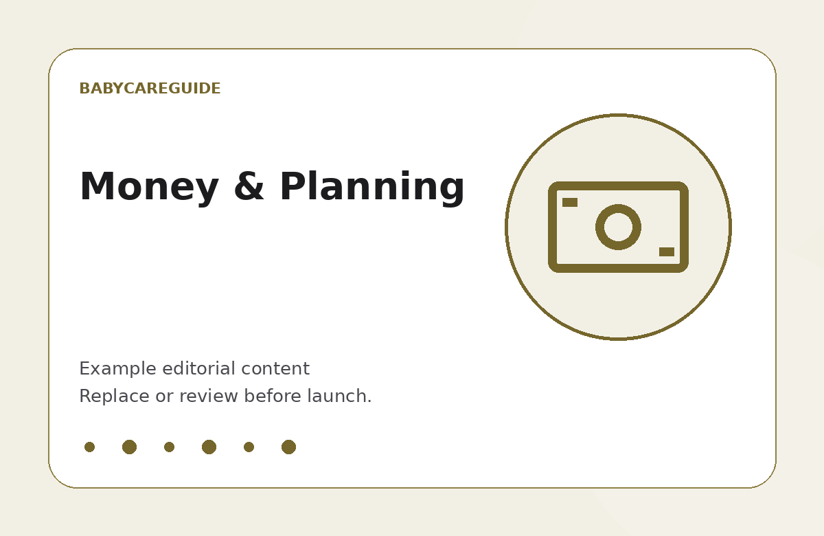 BabyCareGuide example image for Money & Planning