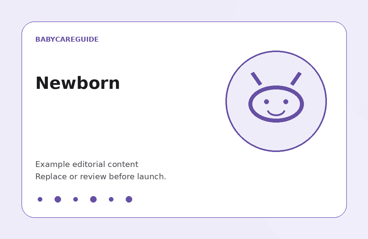 BabyCareGuide example image for Newborn
